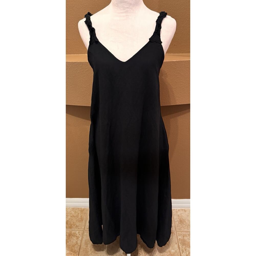 Saiph Lab Italy Black Maxi Dress Boho Size M